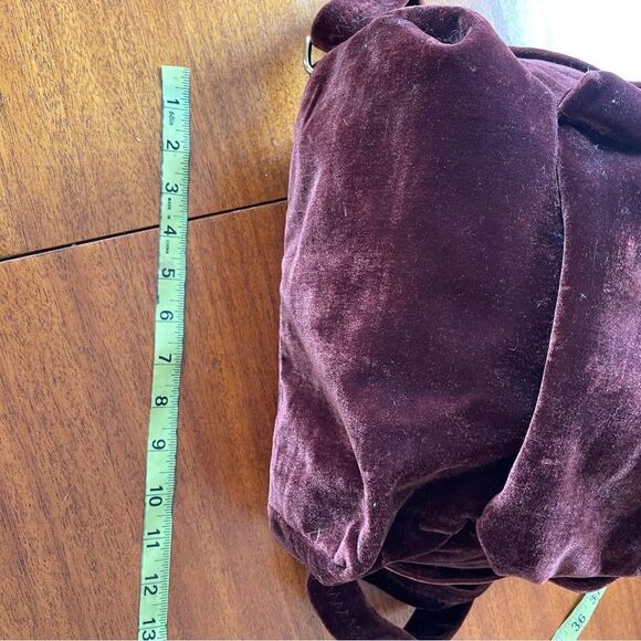 NWOT Aimee Kestenberg Velvet Backpack in Rich Brown With Gold Tone Hardware main image 6